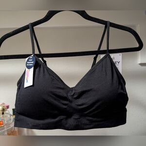 Women's Black Bralette with Double Straps